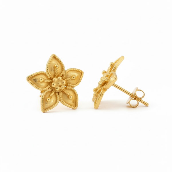 Boucles d’Oreilles "Botão de Ouro" en Acier Inoxydable le-meilleur-du-portugal