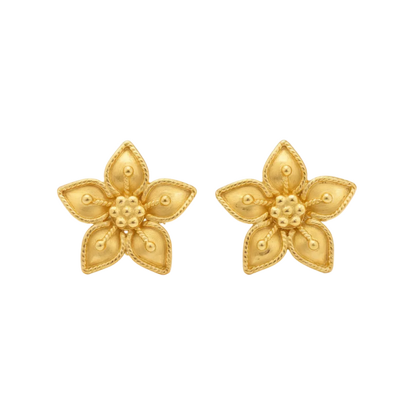 Boucles d’Oreilles "Botão de Ouro" en Acier Inoxydable vue de face le-meilleur-du-portugal
