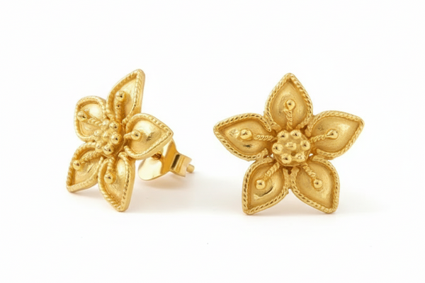 Boucles d’Oreilles "Botão de Ouro" en Acier Inoxydable le-meilleur-du-portugal