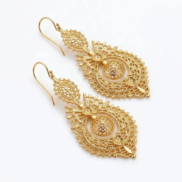 Boucles d’Oreilles Traditionnelles Rainha - Luzia le-meilleur-du-portugal