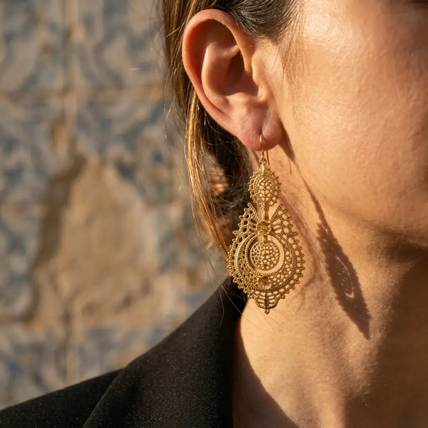 Boucles d’Oreilles Traditionnelles Rainha - Luzia le-meilleur-du-portugal
