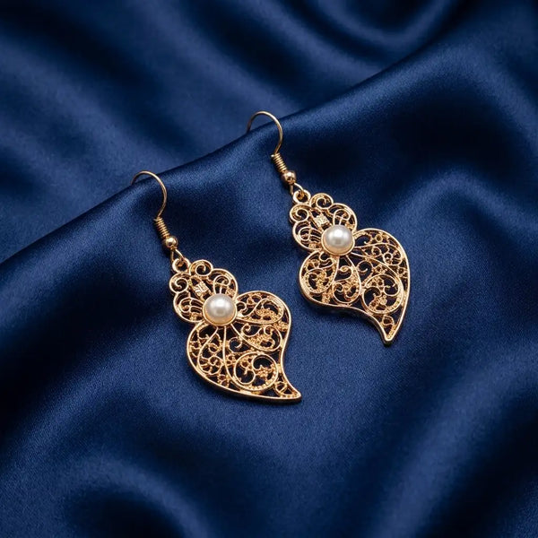 Boucles d’Oreilles Coração de Viana et Perle le-meilleur-du-portugal