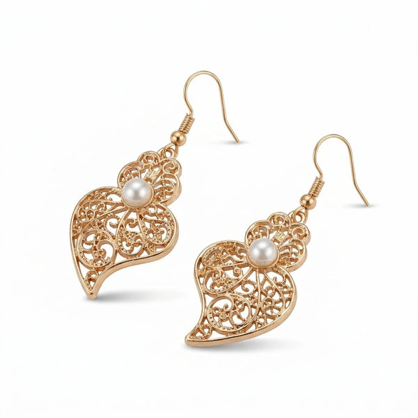 Boucles d’Oreilles Coração de Viana et Perle le-meilleur-du-portugal