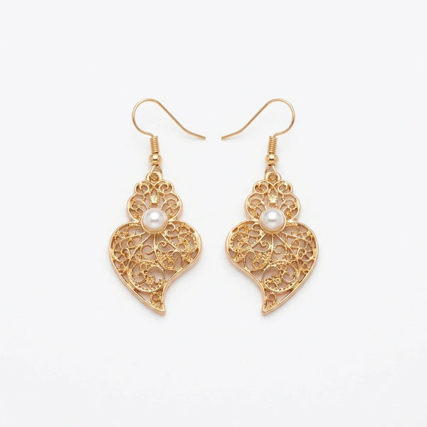 Boucles d’Oreilles Coração de Viana et Perle le-meilleur-du-portugal