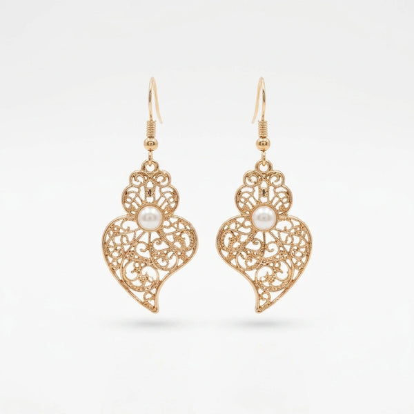 Boucles d’Oreilles Coração de Viana et Perle le-meilleur-du-portugal