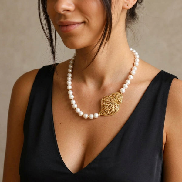 Collier Coração de Viana et perles le-meilleur-du-portugal