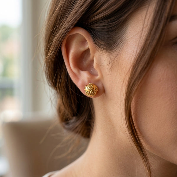 Boucles d’Oreilles "Contas de Viana" en Acier Inoxydable le-meilleur-du-portugal