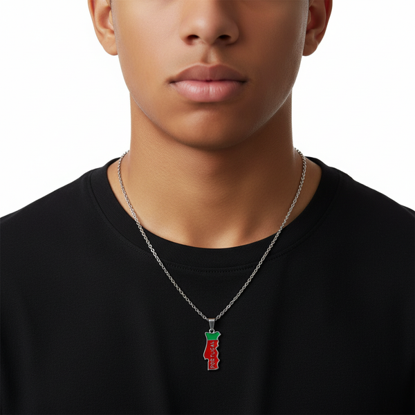 Pendentif Carte du Portugal couleurs le-meilleur-du-portugal