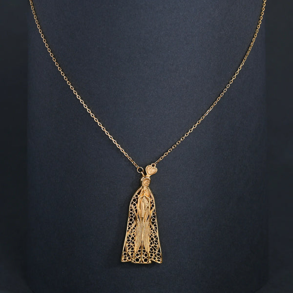 Pendentif Nossa Senhora de Fátima en filigrane le-meilleur-du-portugal