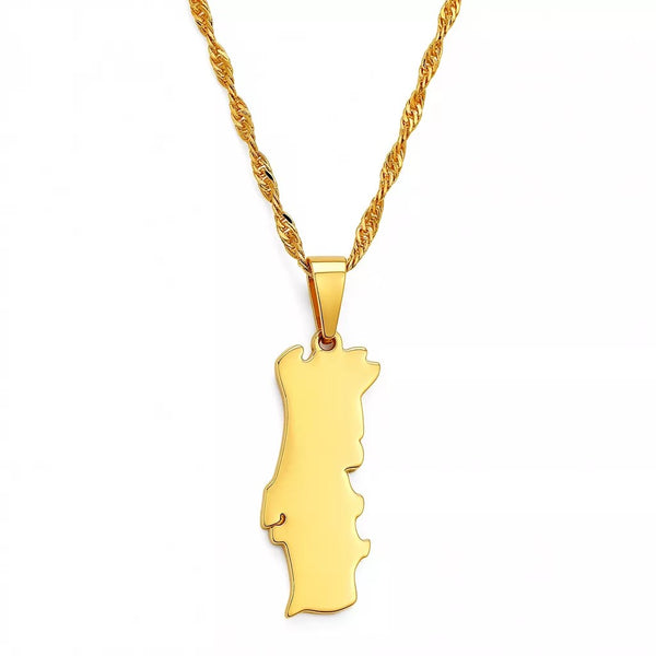 Pendentif Portugal en acier inoxydable le-meilleur-du-portugal