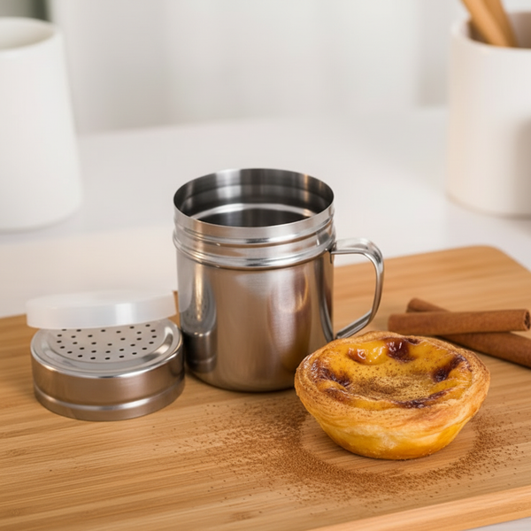 Saupoudreur à cannelle & sucre glace – Acier inoxydable le-meilleur-du-portugal