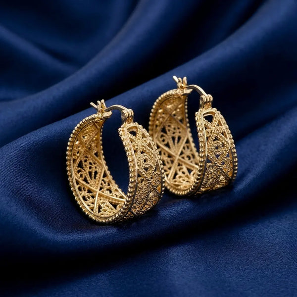 boucles d'oreilles ribeira fond bleu Luzia - Le Meilleur du Portugal