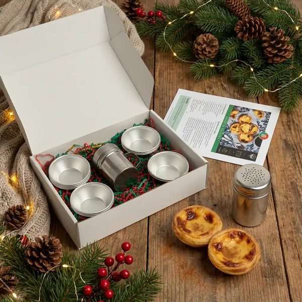Coffret Pastéis de Nata – Moules, Saupoudreur et Fiches Recettes kit complet le-meilleur-du-portugal