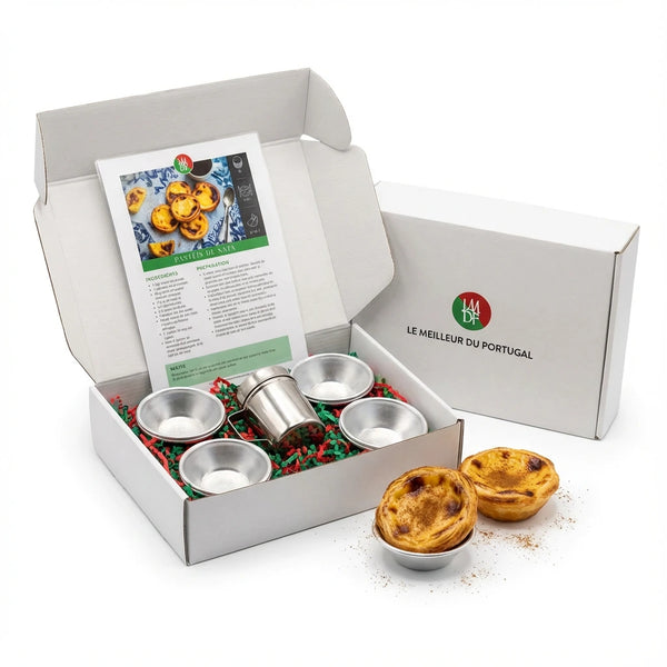 Coffret Pastéis de Nata – Moules, Saupoudreur et Fiches Recettes kit complet le-meilleur-du-portugal