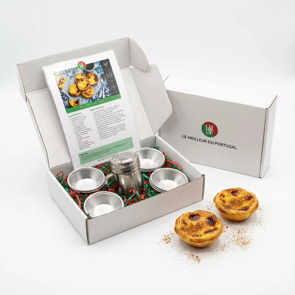 Coffret Pastéis de Nata – Moules, Saupoudreur et Fiches Recettes kit complet le-meilleur-du-portugal