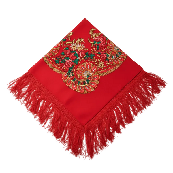 Foulard traditionnel portugais Minhoto rouge le-meilleur-du-portugal
