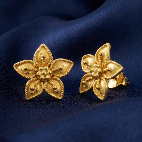 Boucles d’Oreilles "Botão de Ouro" en Acier Inoxydable - Le Meilleur du Portugal