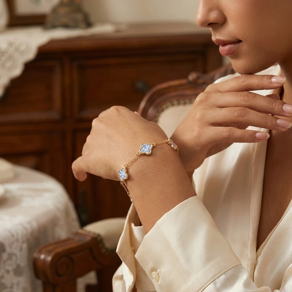 Bracelet Trèfles Azulejos porté