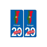Stickers Portugal pour plaques d'immatriculation - Le Meilleur du Portugal
