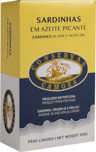 Sardines à l'huile d'olive pimentée - Camoẽs - 5x120g - Le Meilleur du Portugal