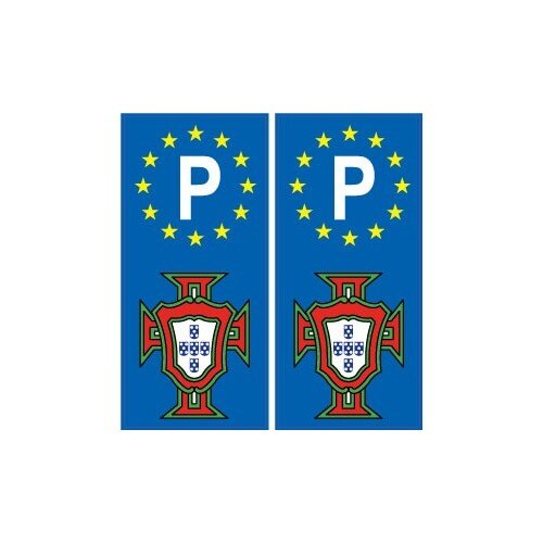 Stickers Portugal FPF pour plaque d'immatriculation - Le Meilleur du Portugal